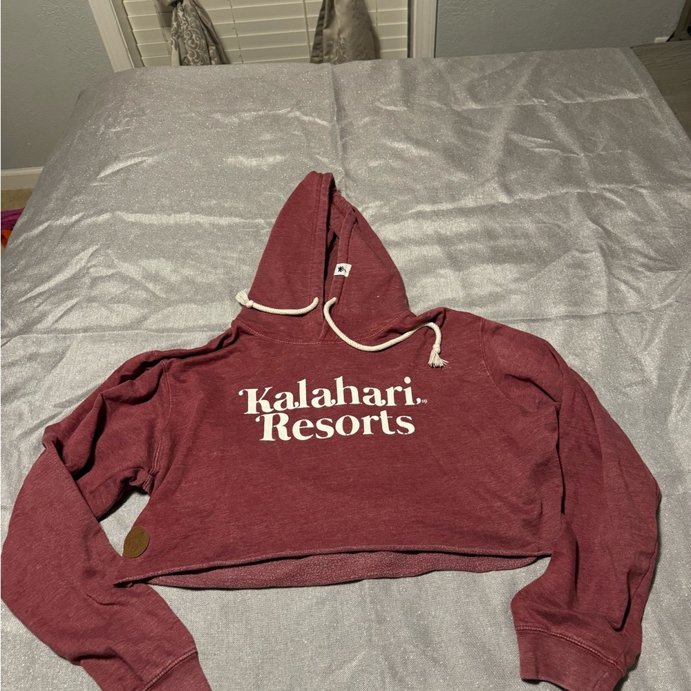 Kalahari Resorts Cropped Red Hoodie